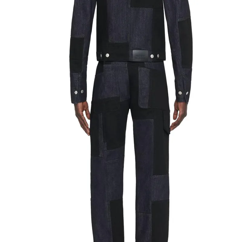 Alexander McQueen Patchwork Straight leg Jeans-2