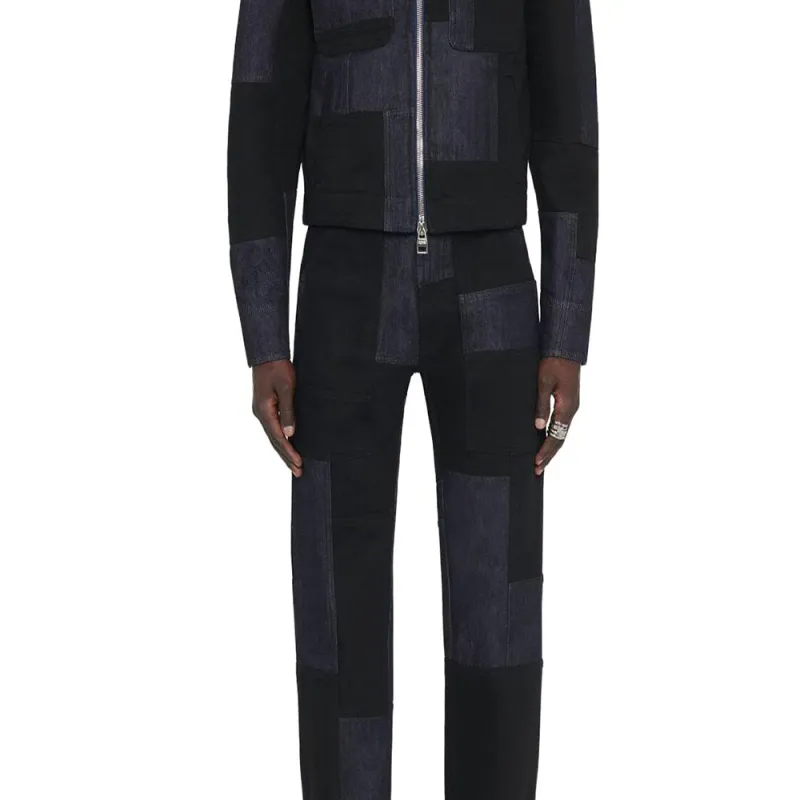 Alexander McQueen Patchwork Straight leg Jeans-1