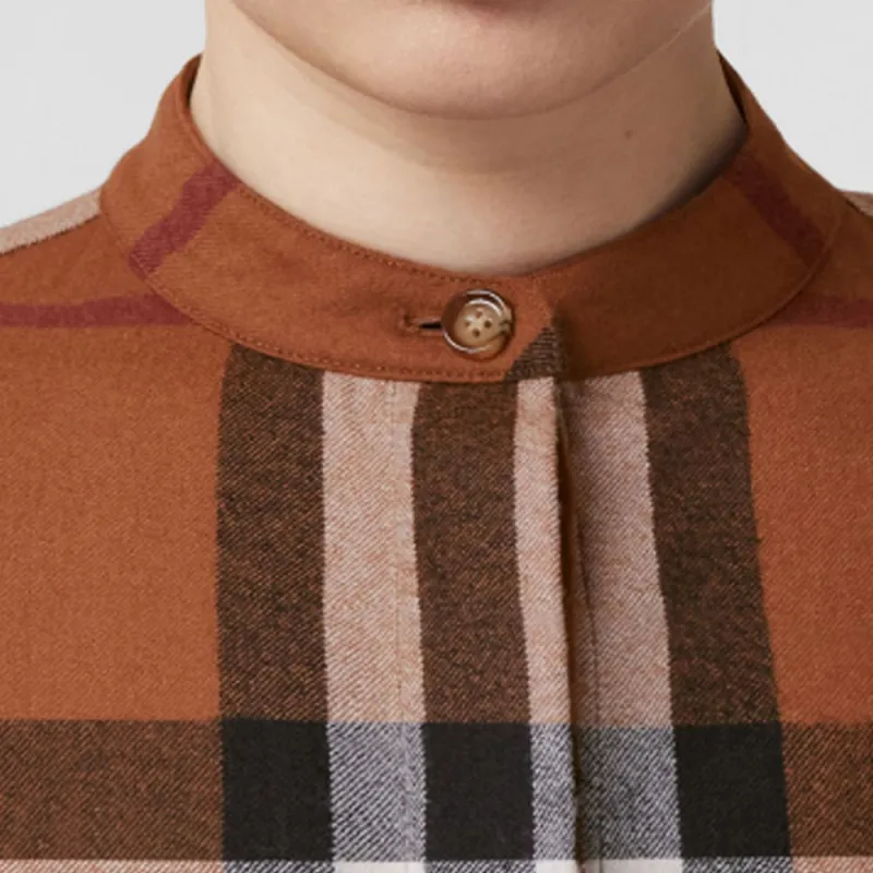 Burberry FW22 Long Sleeved Dress Women's Brown-4