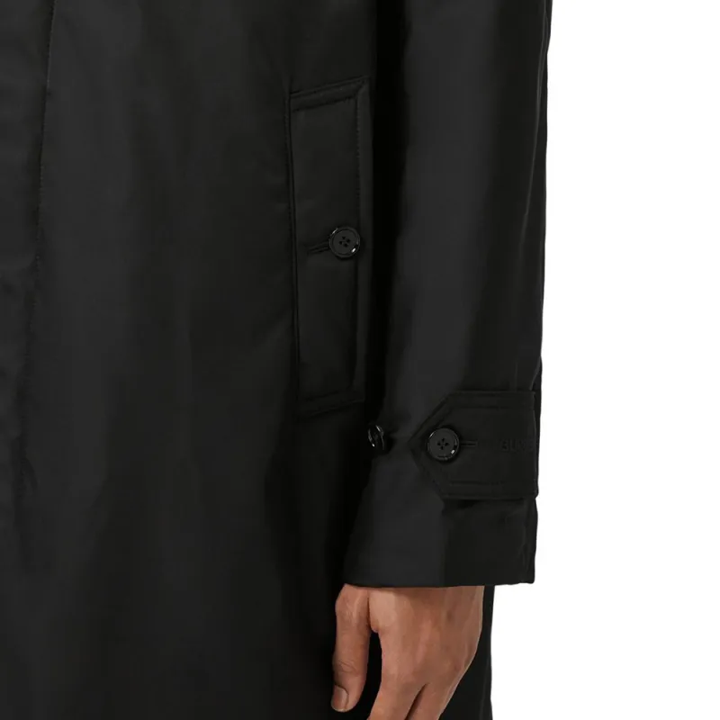 Burberry Corduroy Collar Nylon Twill Hooded Car Coat-3