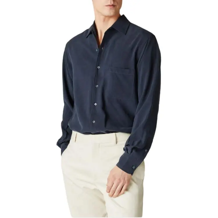 Loro Piana André Shirt Men's Marine Blue-2