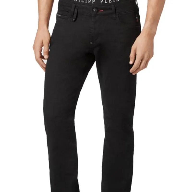 PHILIPP PLEIN SS22 Denim Trousers Men's Black-4