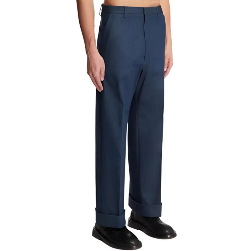 Valentino Pleat Detailed Straight Leg Jeans-2