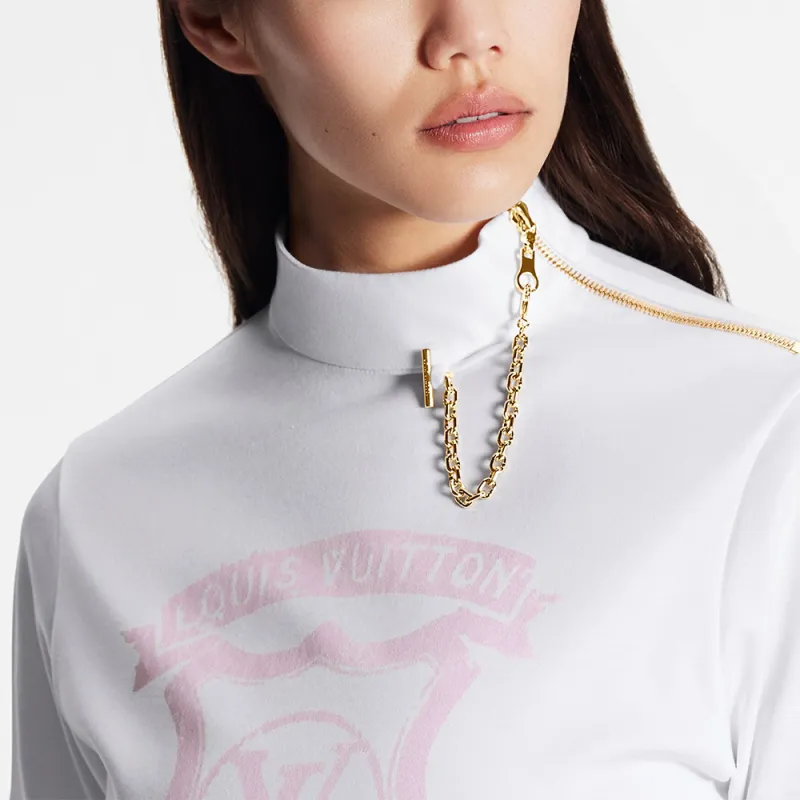 LOUIS VUITTON SS22 Short Sleeved Dress Women's White-3