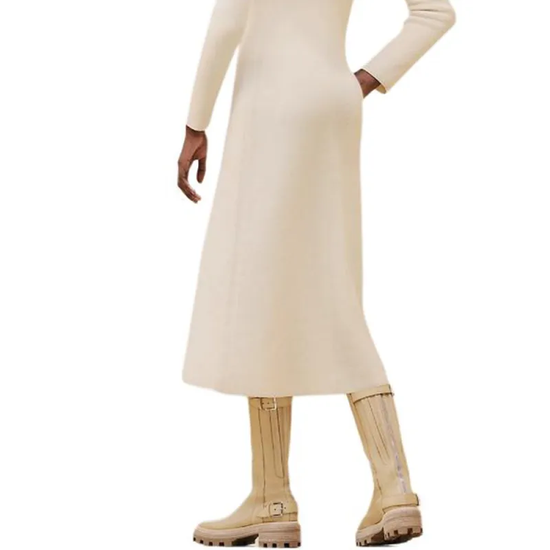 HERMES FW24 Long Sleeved Dresses Women's White-4