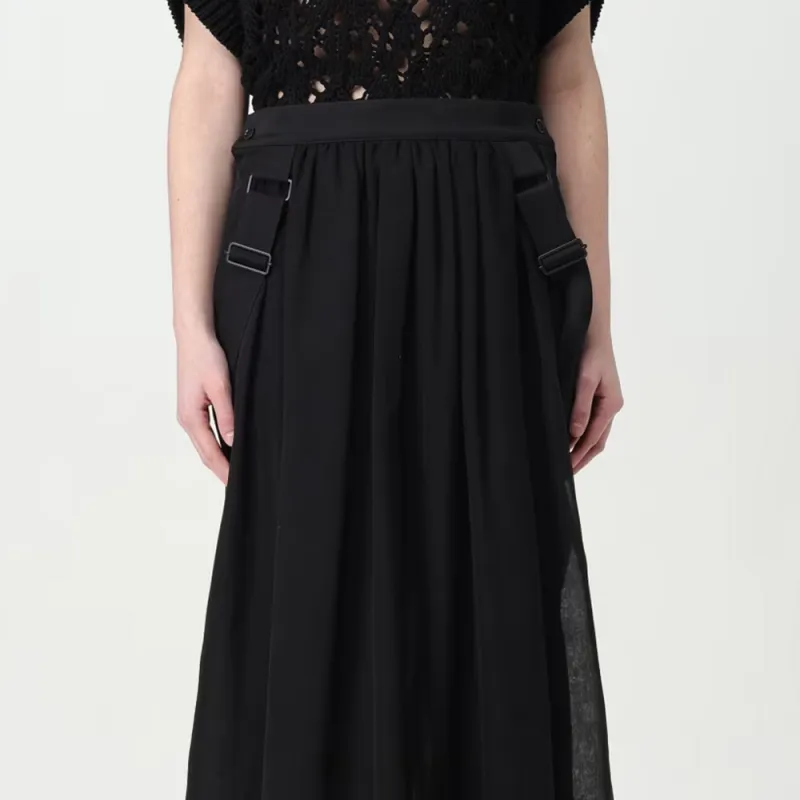 MaxMara Casual Long Skirts Women's Black-4