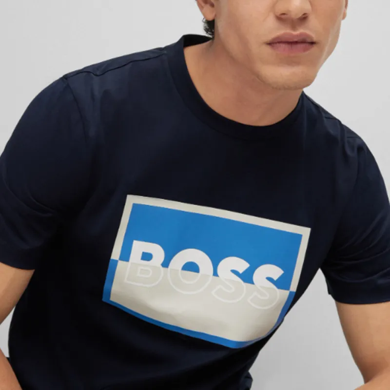 HUGO BOSS FW22 T Shirt Men's Dark Blue-4