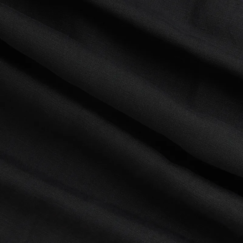 Ralph Lauren Purple Label Chinese New Year Silk Linen Popover Shirt Men's Black-4