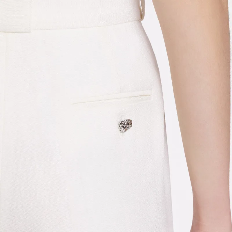 Lanvin Dart Detailed Straight Leg Trousers-4