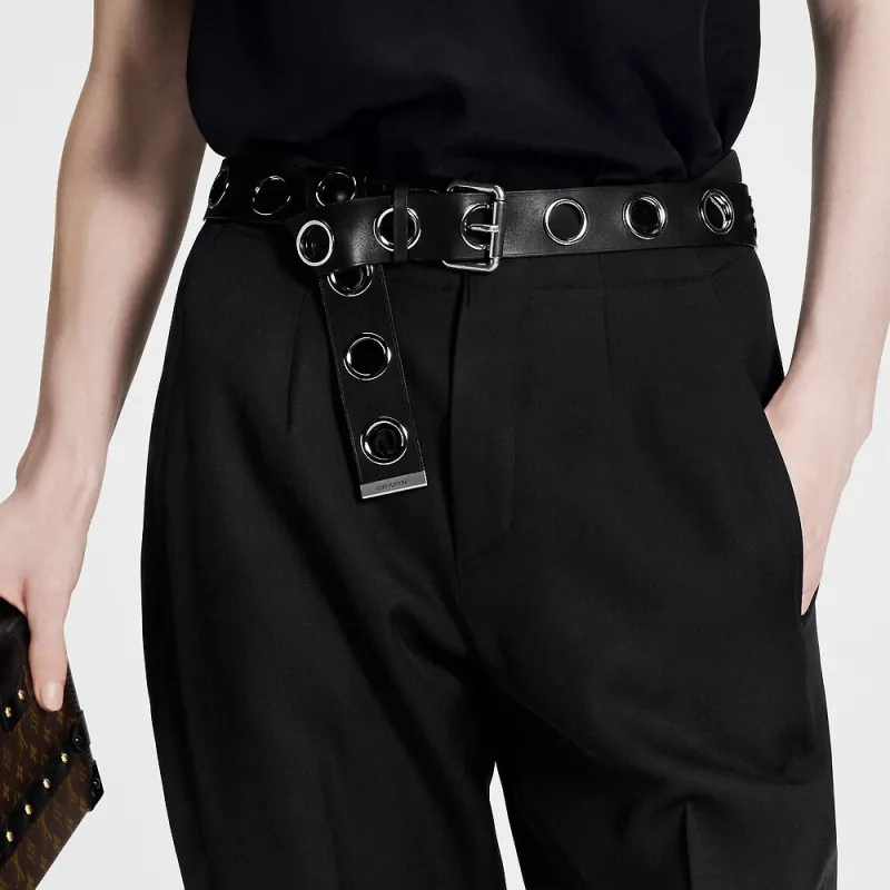 LOUIS VUITTON Monogram Adjuster Carrot Pants Casual Pants Women's Black-4