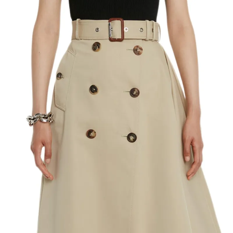 Alexander McQueen Casual Long Skirts Women's Beige-4