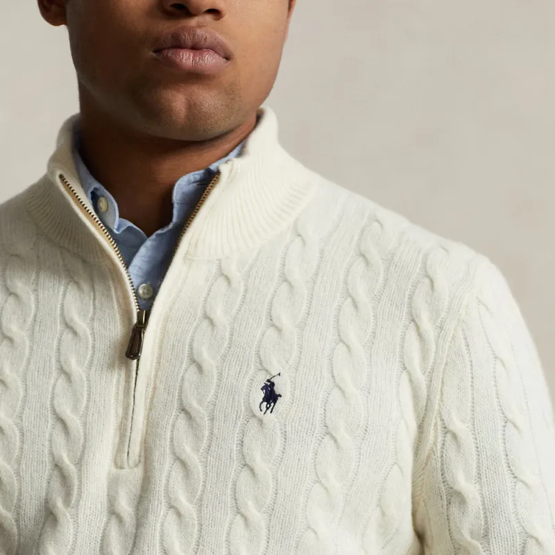 Polo Ralph Lauren Sweater Men's Cream White-4