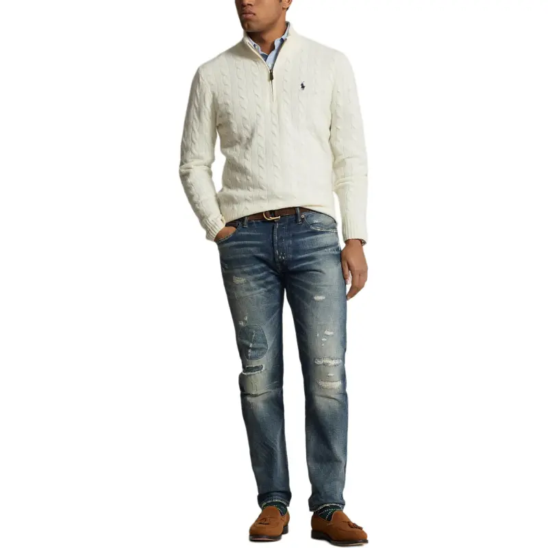 Polo Ralph Lauren Sweater Men's Cream White-1