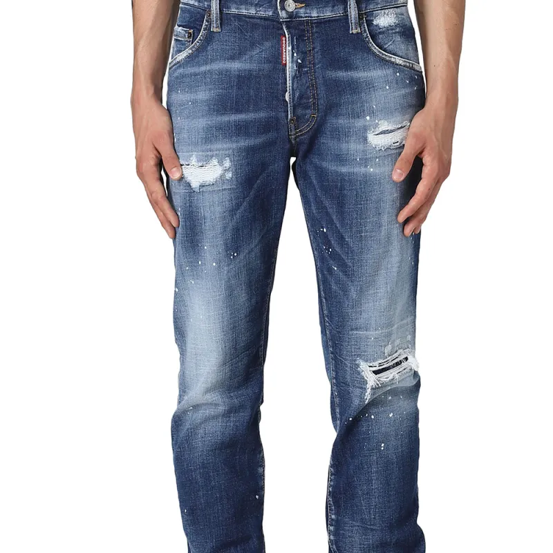 DSQUARED 2 Paint Splatter Effect Distressed Jeans-4