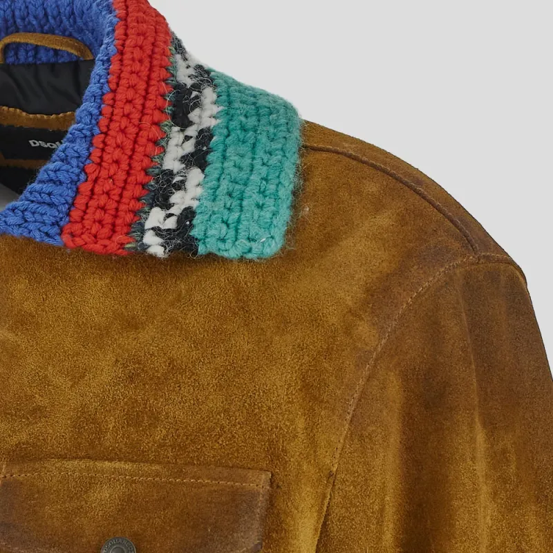 DSQUARED 2 Knitted Colloar Zipped Jacket-5