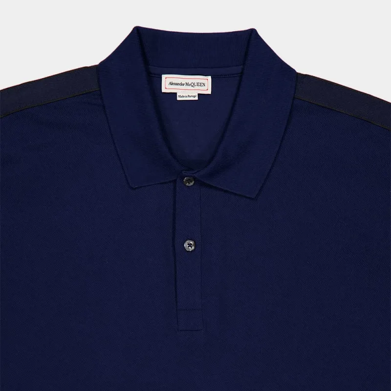Alexander McQueen Classic Band Detailed Polo Shirt-4