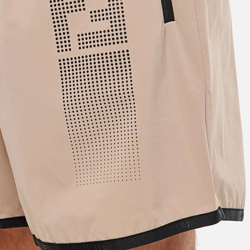 FENDI Logo Printed Bermuda Shorts-4
