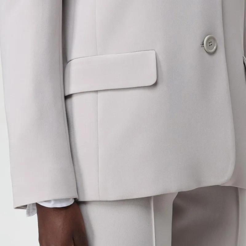 'S MAX MARA Business Suit Coat Women's Light Gray-4