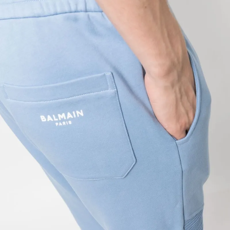 BALMAIN Elastic waist Cotton Sweat Pants-4