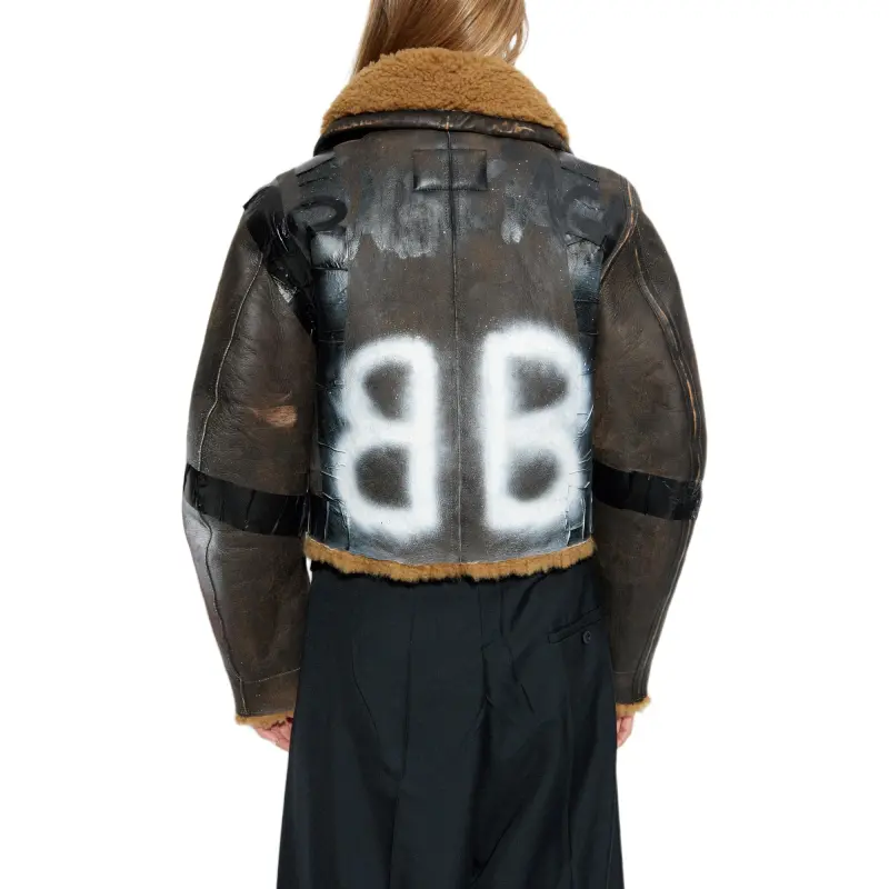 Balenciaga Zip Up Distressed Jacket-2