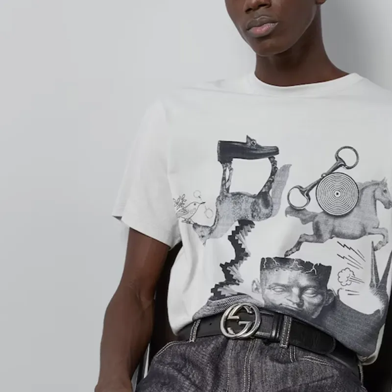 GUCCI Printed Jersey T Shirt-3