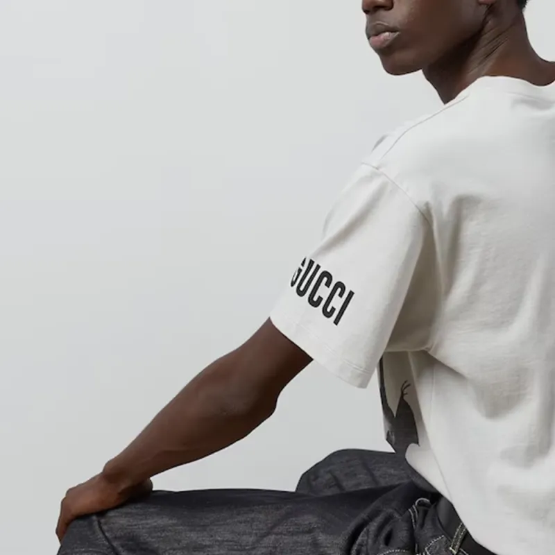 GUCCI Printed Jersey T Shirt-2