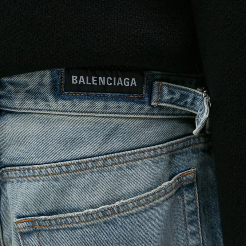 Balenciaga Distressed Loose Fit Jeans-3