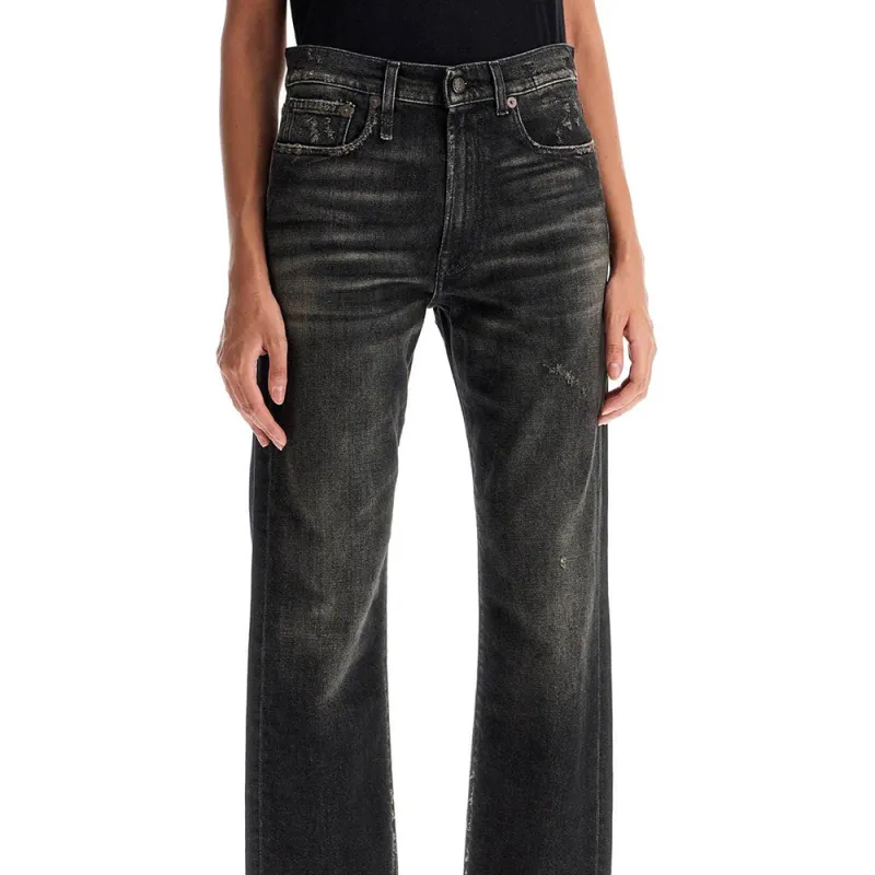 R13 Boyfriend Straight Leg Distressed Jeans-4