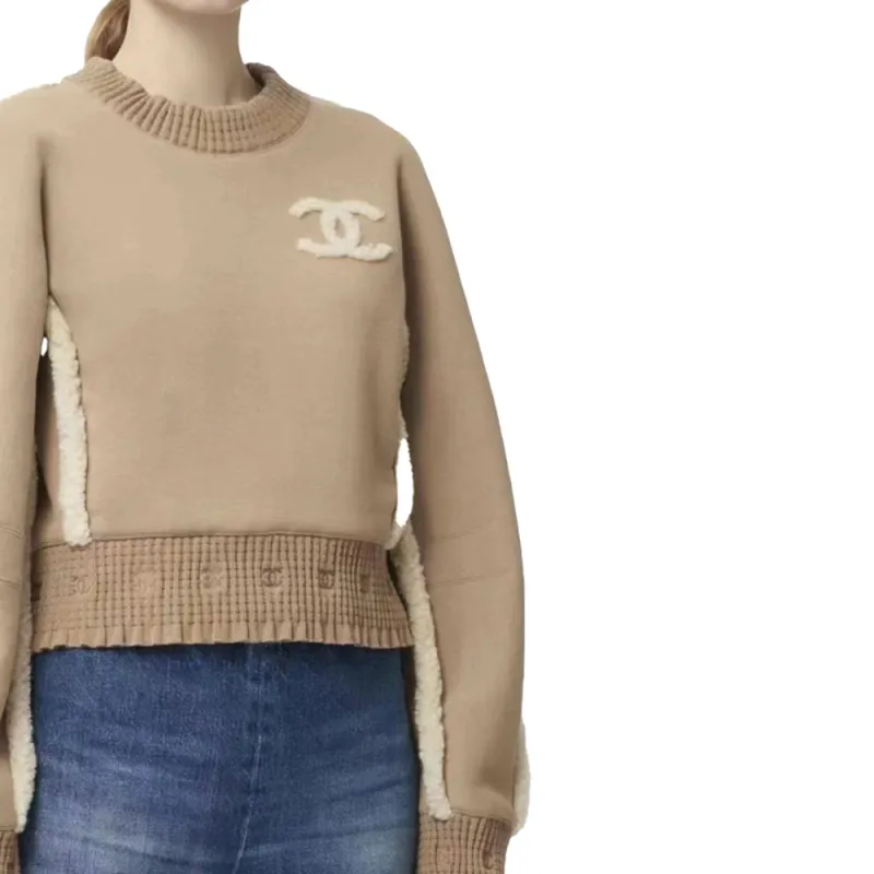 CHANEL 24 Fall And Winter Sweatshirt Women's Khaki-4