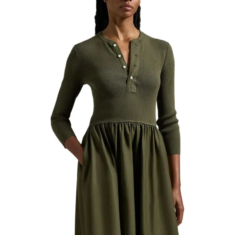 Polo Ralph Lauren Henley Bodice Maxi Dress-2