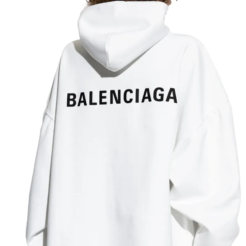 Balenciaga Logo Embroidered Hoodie-4