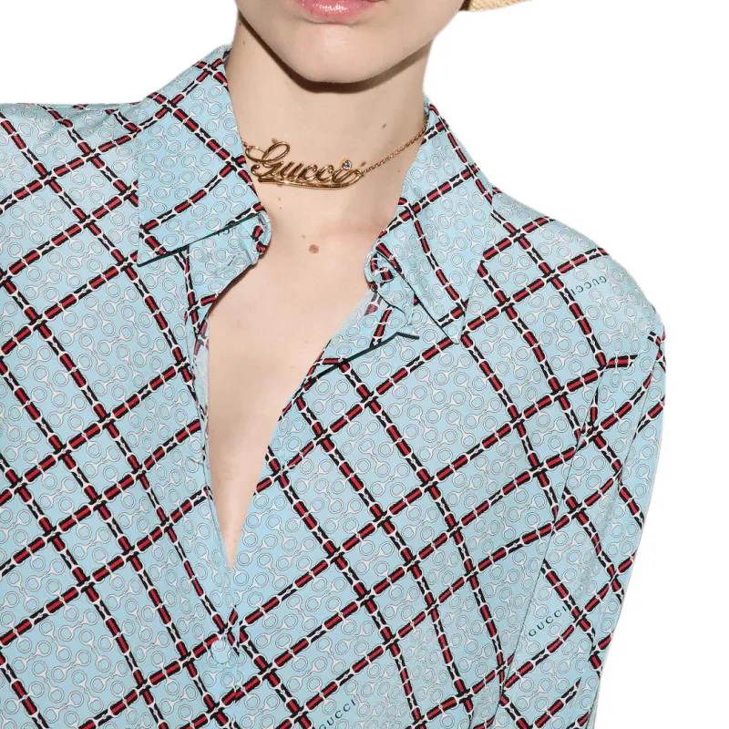 GUCCI Printed Crêpe De Chine Shirt-4