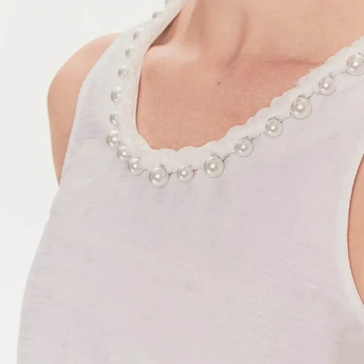 CHANEL 25P Spring Summer Preview Collection Tank Tops Women's White-2