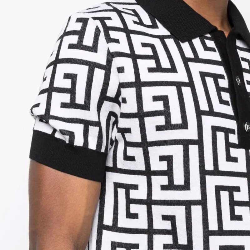 BALMAIN Polo Shirts Men White-4