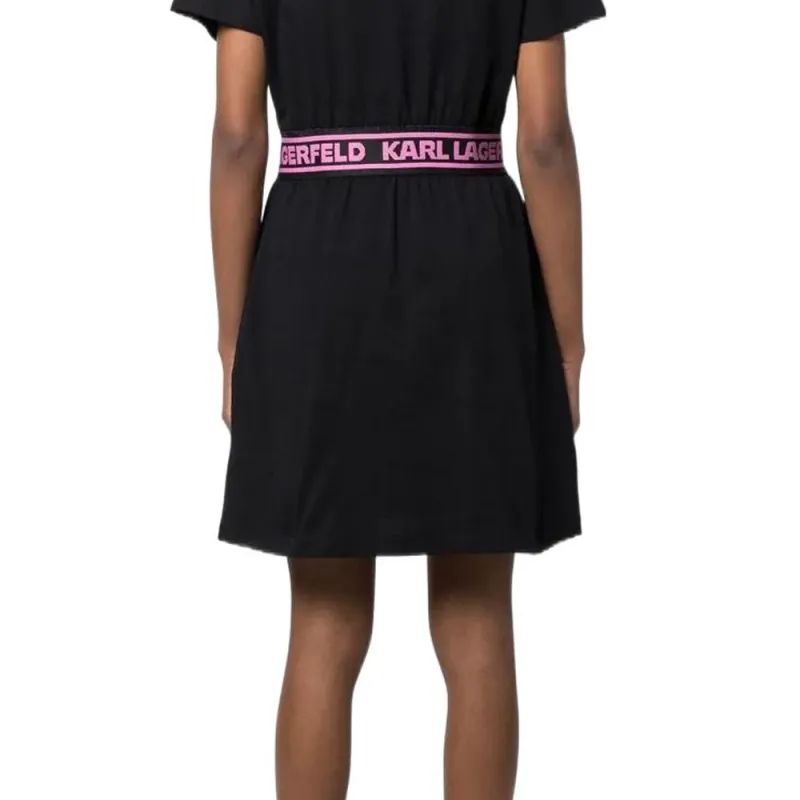 KARL LAGERFELD Logo-trim T-shirt Dress-4