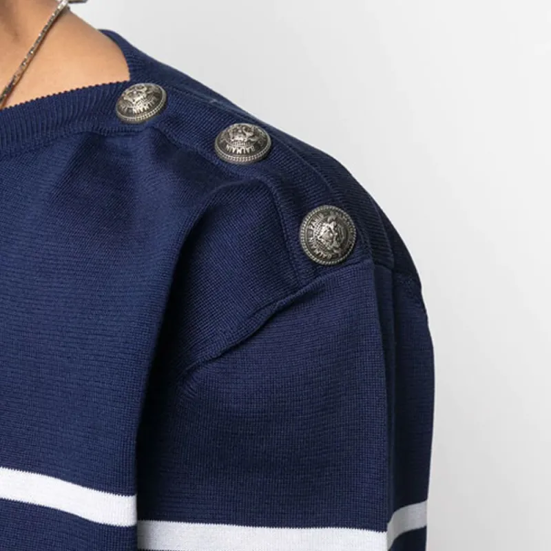 BALMAIN FW21 Sweater Men's Blue-4