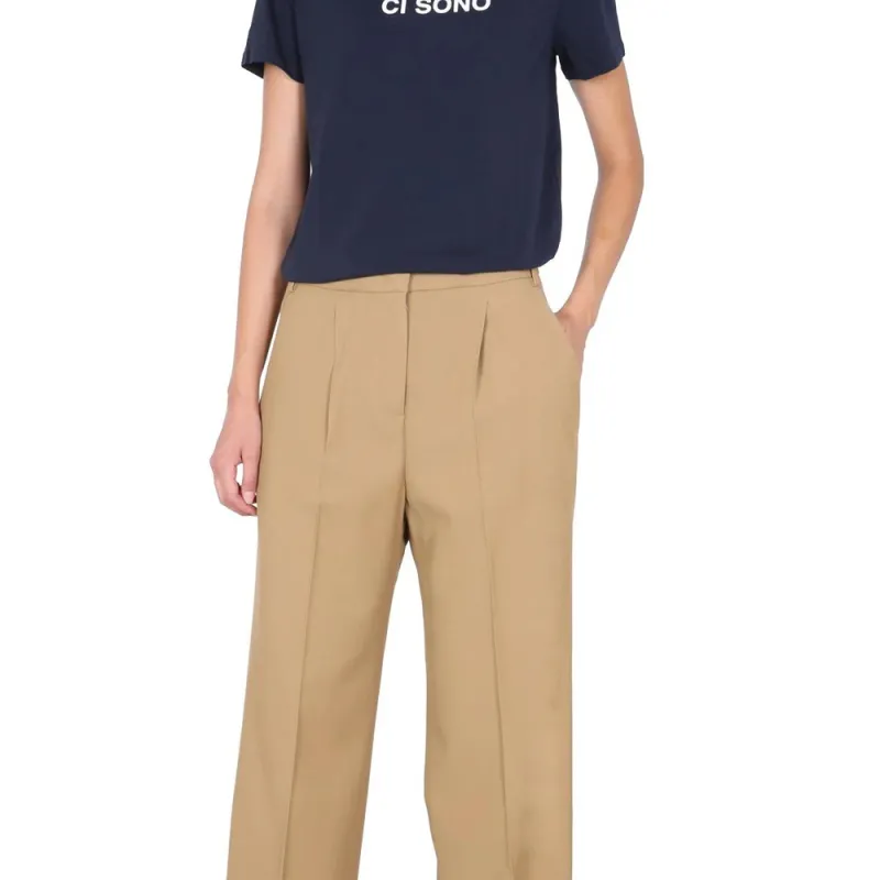 ASPESI Gabardine Wide Leg Trousers-4