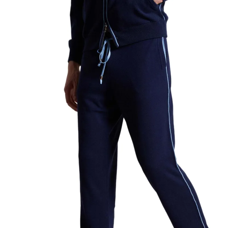 COLOMBO Knitted Sweatpants Men's Marine Blue-3