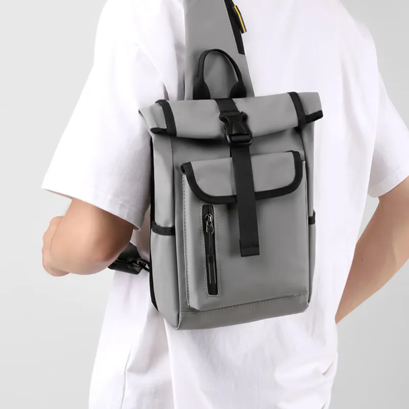 H YXIANG Nylon Fabric Storage Bag Shoulder Bag Sling Bag Men's Multicolor-2