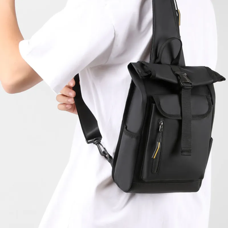 H YXIANG Nylon Fabric Storage Bag Shoulder Bag Sling Bag Men's Multicolor-6