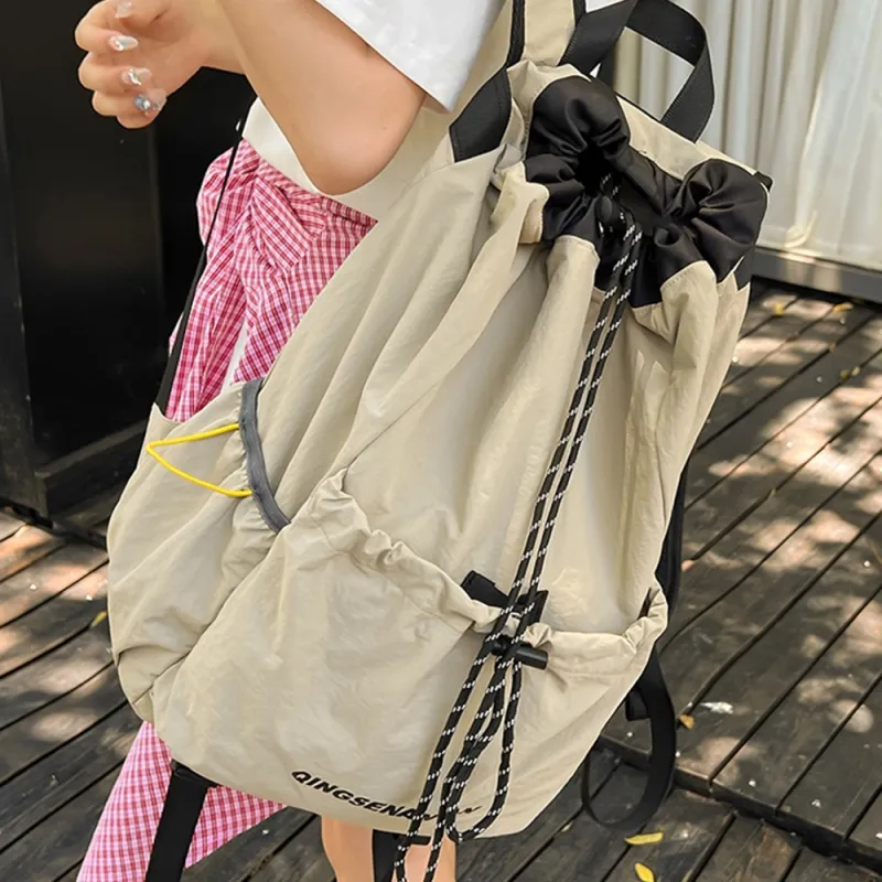 H YXIANG Nylon Backpack Regular Unisex Multicolor-6