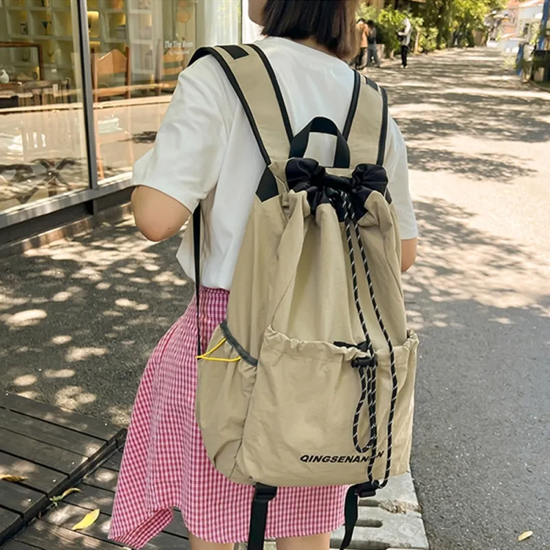 H YXIANG Nylon Backpack Regular Unisex Multicolor-5