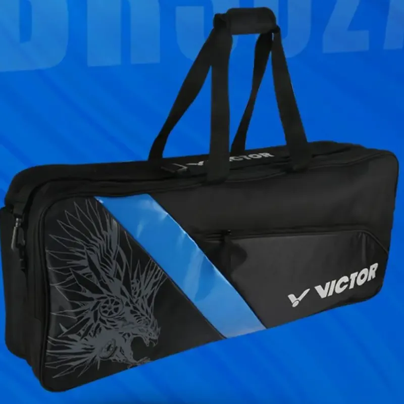 VICTOR Badminton Racket Bags 6 Pcs Sporty Style Shoulder Bag Blue Black Unisex Independent Shoe Compartment-3