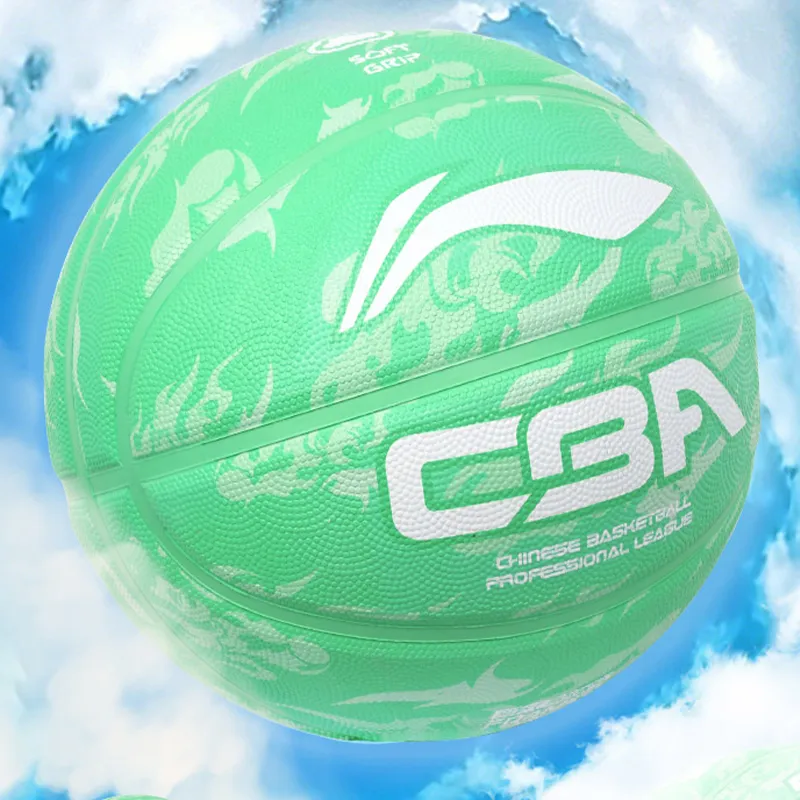 LiNing Rubber Basketball Green Size 5 Training Kids'-7