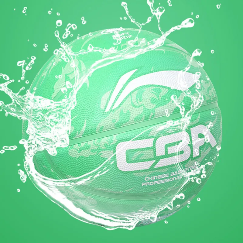LiNing Rubber Basketball Green Size 5 Training Kids'-9