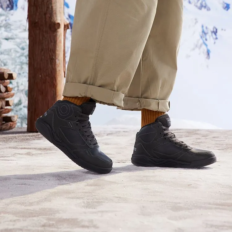 361° Winter Syndrome Anti Slip Wear Resistant High Top Skateboard Shoes Men's Black Gray-9