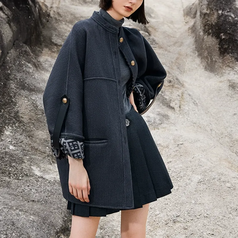 BESIONIA Coats Women's Dark Gray-4
