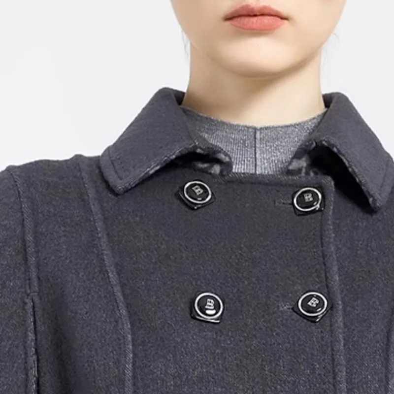 BESIONIA Coats Women's Dark Gray-6
