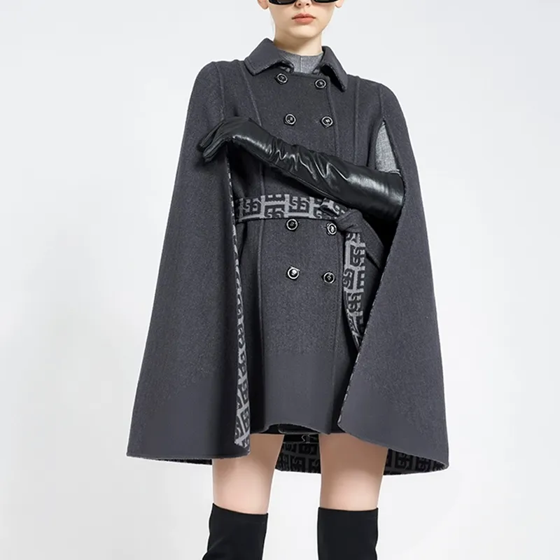 BESIONIA Coats Women's Dark Gray-2
