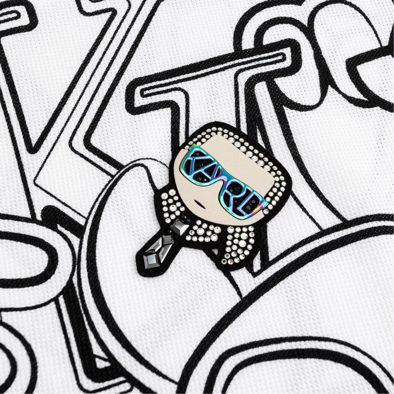 KARL LAGERFELD SS24 Polo Shirt Men's Raw White-2
